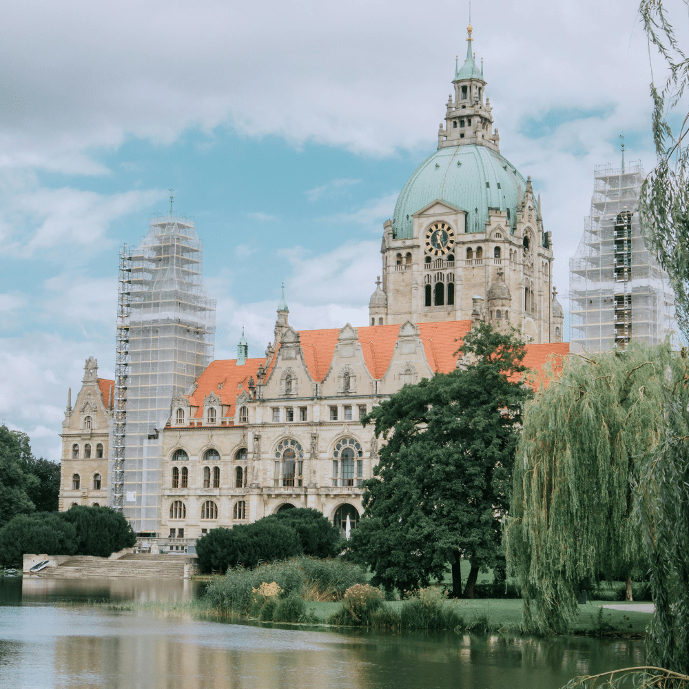 Photograph of the town hall of Hannover Niedersachsen Germany